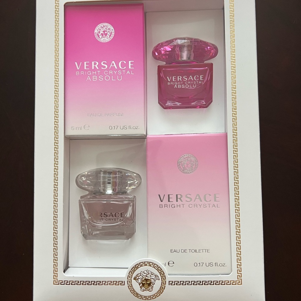 Versace Bright Crystal, & Bright Crystal Absolu mini set
